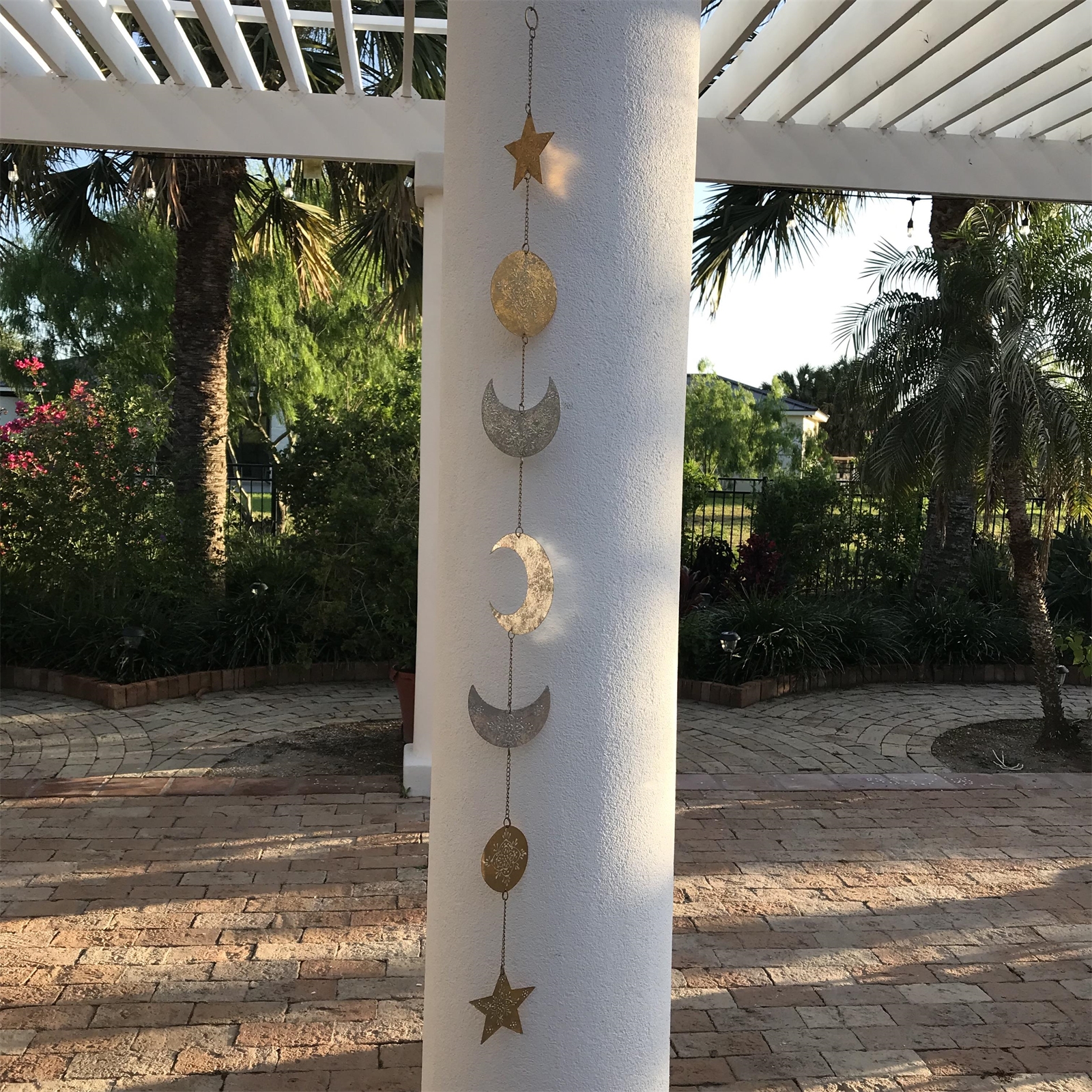 Sun Moon Star String Garland-Silver/Gold